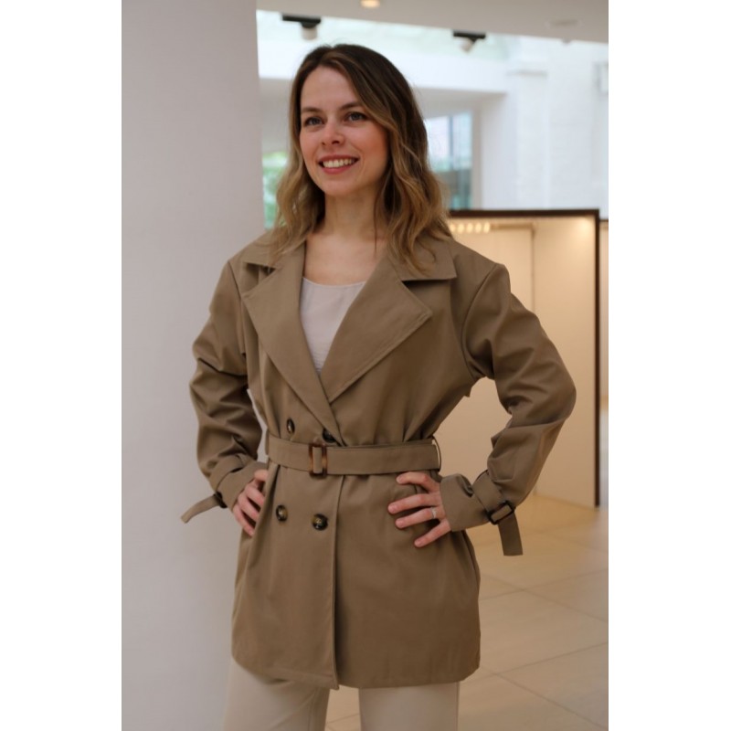 Trenchcoat Hao medium lengte