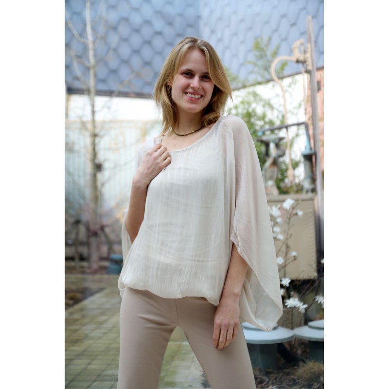 Zijde blouse Giulliano vleermuismou