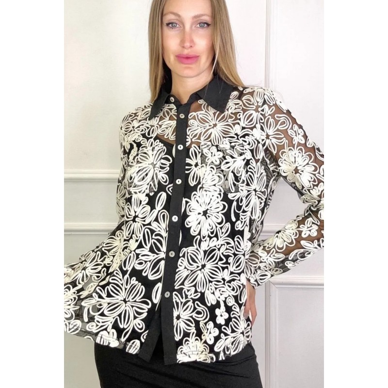 Blouse Gerhard opleglint bloemen