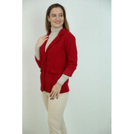 Geribde velour blazer Houdayfa