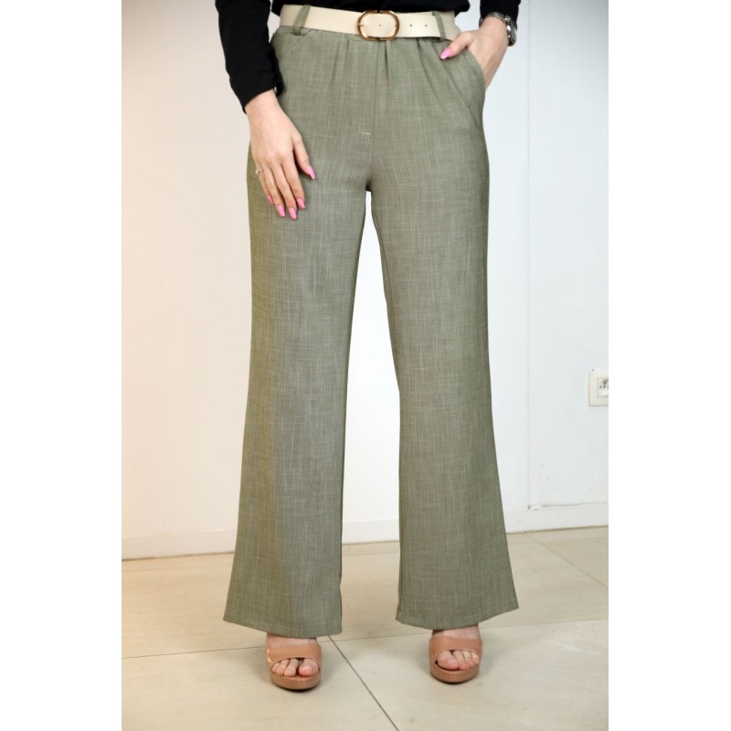 Flare broek toile piqué