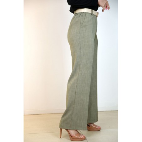 Flare broek toile piqué