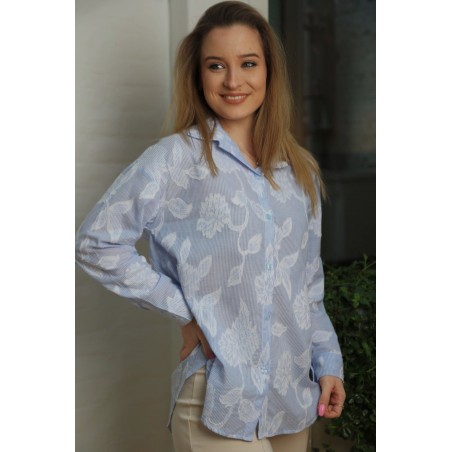 Gelijnde blouse Jacey