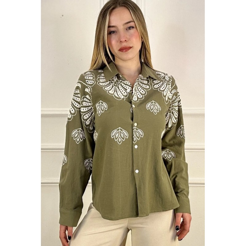 Blouse Jeske ajour blad en bloem