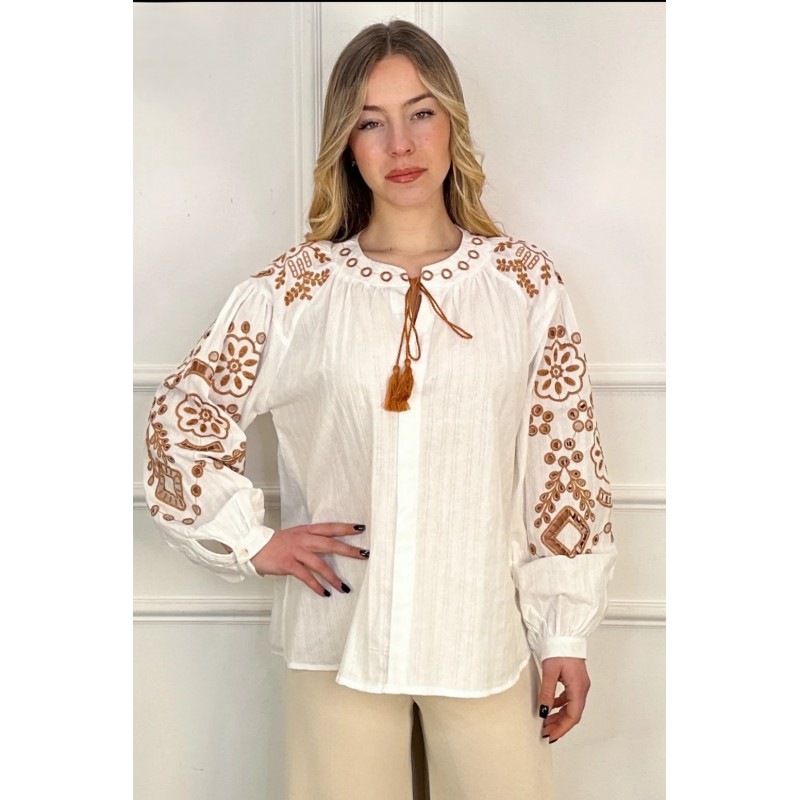 Blouse Jolene tunesische kraag