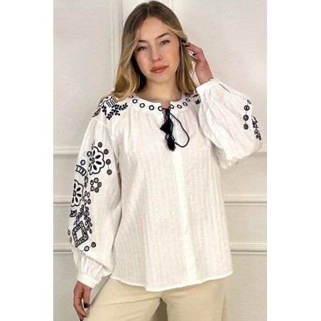 Blouse Jolene tunesische kraag